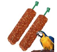 Bâtonnets de friandises pour perruches - 2 pièces de collations aux céréales pour oiseaux, récompenses alimentaires nutritives pour l'entraînement, friandises à croquer pour la recherche de nourriture