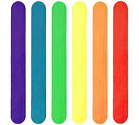 Bâtonnets de glace colorés Eowppue, bois naturel, 200 pièces, mélangées, 15 cm