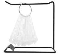 Bâtonnets de Présentation D’art Ongulaire en Acrylique Noir | Support en Fer avec Anneau, Pointes Rondes Détachables, pour Nuanciers et Choix Rapide en Salon