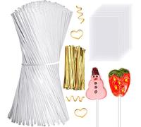 Bâtonnets De Sucettes En Acrylique Bâtons De Sucette 100 Pièces Cake Pop Sticks Pour Décoration De Gâteaux Sucettes Gâteaux Bonbons Chocolats Cookies