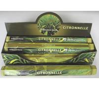 Bâtonnets d'Encens Citronnelle, 15 Pièces, 25 cm, Parfum d'Ambiance