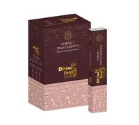 Bâtonnets d'encens Divine Soul Copal + Palo Santo Masala - 12 x 15 g | Bâtonnets parfumés roulés à la Main avec Autocollant khôl | Aromatique et Relaxant pour la méditation