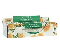Bâtonnets d'encens Parfum Copal et Sauge Blanche 24 cm Copal & White Sage (90 unités) + Motif Saint Pancrace
