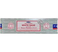 Bâtonnets d'encens Satya à la Sauge Blanche - 1 Paquet de 100 g (80 à 90 bâtonnets) - Aromathérapie - Méditation - Yoga - Emballage écologique