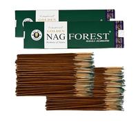 Bâtonnets d'encens Vijayshree Golden Nag Forêt - 200 g - 10 Paquets de 20 g (140-180 bâtonnets) - Aromathérapie - Méditation - Yoga - Emballage écologique
