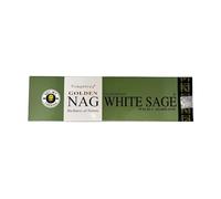 Bâtonnets d'encens Vijayshree Golden Nag Sauge Blanche 100 g - 5 Paquets de 20 g (70-90 bâtonnets) - Aromathérapie - Méditation - Yoga Emballage écologique