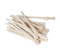 Bâtonnets D'épilation en Bois Jetables 100 Pièces pour Cire | Format Compact, Usage à Maison Voyage, Couleur Beige, Lot de Cent Unités