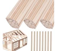 Bâtonnets En Bois Pour Artisanat - 120 Pièces Bâtonnets de Construction en Bois - Matériel de Sculpture Manuelle 30 cm Outils de Mélange | pour Étudiants Cours d'Art
