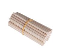 Bâtonnets en Bois pour le Bricolage Lot de 100 tiges rondes en bois de pin de 200 mm/300 mm for bricolage, artisanat, construction, modèle, travail du bois(6x200mm)