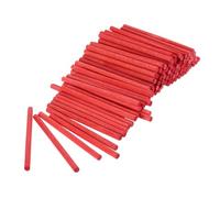 Bâtonnets en bois pour loisirs créatifs, Paquet de 200 bâtons comptage en bois multicolores 68x4mm, aides pédagogiques mathématiques(Red)
