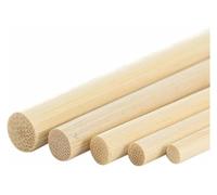 Bâtonnets en bois pour loisirs créatifs, Paquet de bâtons chevilles en bois, diamètre 3-10mm, longueur 20-40cm, for l'artisanat, bricolage, fabrication modèles for le travail du(200x10mm(30pcs))