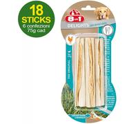 Bâtonnets en peau de vache fourrés à la viande de poulet et aux sels minéraux 8i