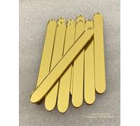 Bâtonnets en verre acrylique. Miroir doré. 10 pièces réutilisables Convient pour les desserts, les glaces faites maison, etc. Bâtonnets de glace