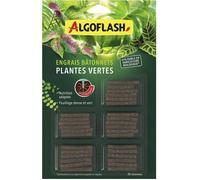 Algoflash Bâtonnets Engrais Plantes Vertes, Utilisable en Agriculture Biologique - 30 Bâtonnets, Marron