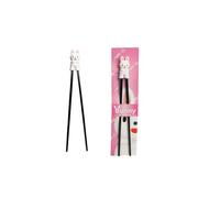 Bâtonnets ESS pour enfants, blancs, 22 cm, avec ours mignon, chat, lapin, panda comme support pour débutants, baguettes interchangeables lapin (lapin)