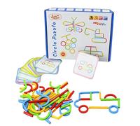 Bâtonnets Montessorii pour tout-petits | Bâtonnets Montessorii avec anneaux en bois, jouets d'éveil et de motricité fine, pour le développement de la cognition des couleurs et la coordination œil-main