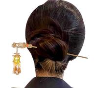 Bâtons à cheveux avec breloque | Épingle à cheveux lumineuse pour femme | Accessoires de cheveux chinois de style ancien pour femme avec lanterne lumineuse et pompon