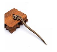 Bâtons à cheveux, épingle à cheveux, 2pc style rétro série bois de santal épingle à cheveux mode à la main creux sculpté bâtons de cheveux for femmes accessoires de cheveux bijoux (Metal color : H0200