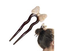 Bâtons à cheveux pour cheveux longs, bâtons à cheveux pour chignons, épingles françaises pour cheveux épais - Épingles en U rétro de style français pour - Bibi mignon pour femme