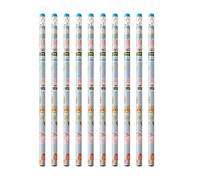 Bâtons à croquis - Instrument de dessin pour l'art | Dix unités incassables avec caoutchoucs et illustration animée, ustensiles pour jeunes pour salle de pprentissage, cadeaux de fête et