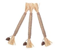 Bâtons à mâcher pour Chat - Bâtons de Dentition pour Chat, Jouets à lécher pour Chaton | Jouets à mâcher pour Chat 3 pièces, Jeu pour Chat avec curee-Dents en Bois pour Nettoyer Les Dents