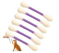 Bâtons à mâcher pour chaton | 6 pièces de cotons-tiges en feutre pour chaton, jouets d'enrichissement pour chat | pour exercices à la maison en plein air, entraînement, divertissement, cour parc