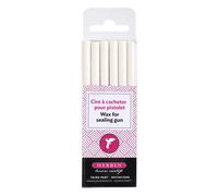 Generique Bâtons de cire pour pistolet Herbin 35801T - Lot de 6, Blanc, 15.40 x 4.50 x 1