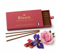 Bâtons d’Encens 100% Naturel - Rose - Racine d’Iris - Rhubarbe | 25 Bâtonnets Encens 100% Naturel - Made in France - Vegan - Sans Additif ni Colorant
