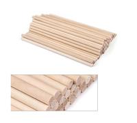 Bâtons D'artisanat En Bois Bâtons ronds en bois de 3 à 14 mm for bricolage, artisanat, engrenages, piquets, fabrication gâteaux(5x150mm-50pcs)