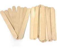 Bâtons D'artisanat En Bois Lot de 500 bâtonnets glace multi-usages en bois 6 pouces for l'artisanat, la crème glacée, l'épilation à cire, l'abaisse-langue
