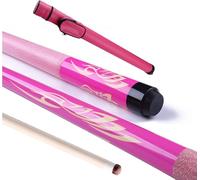 Bâtons De Billard pour Hommes Professionnel, Queue De Snooker, Tête De Club 13mm, érable Dur Canadien, 1/2 Fendu, Facile à Transporter, Bâton De Billard pour Bar, Pink, 12mm