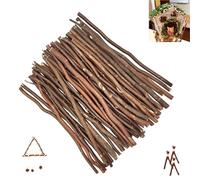 Bâtons De Bois Branche, 50 Pièces Braun Matériel De Branche Bâtons, 30 cm de Long, 0.5-0.6 de Diamètre Bois Flotté Pièces en Embellissements, Pour Boiseries Projets