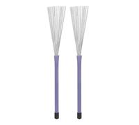 Bâtons de brosse à percussion, 36,5 cm, brosses métalliques rétractables, paire de brosses portatives pour batteurs, entraînement, spectacles, spectacles, utilisation en studio à domicile, accessoires