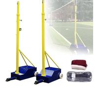 Bâtons de cadre de filet de badminton - Support robuste réglable en hauteur de 1,5 à 2,1 m pour badminton et volley-ball aérien, parfait pour le jardin, l'extérieur, l'école et le jardin