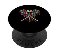 Bâtons de Casque de Crosse Drip Lax Paint Splash Drip Lacrosse PopSockets PopGrip Adhésif