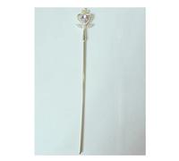 Bâtons de cheveux en forme de cœur en métal doré, 1/2 pièces, avec pierres précieuses violettes, accessoires de fête for femmes et filles(Color-2)