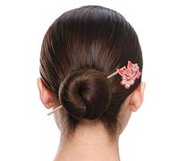 Bâtons de cheveux pour chignons - En métal - Outil de coiffure avec pendentif - Support décoratif - Épingle à cheveux élégante de 14 cm - Pour femmes et filles