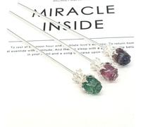 Bâtons De Cheveux Roses Vintage Pour Femmes,Disque De Fleur Simple Rétro,Baguettes,Épingles À Cheveux,Coiffure,Accessoires De Bijoux En Cristal - Type Fluorite-20 Pcs