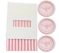 Bâtons de cire à cacheter rose perlé - Atopbb 10 bâtons de scellement pour pistolet à colle, lettres pour pistolet à colle de 1,09 cm (rose perlé)