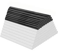 Bâtons de colle à chaud,7 * 100mm Adhésif Fort Bâton de colle pour mini pistolet à colle，100 pièces (70 pcs transparent et 30 pcs noir) pour Utilisation quotidienne