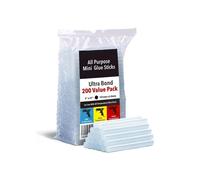 Bâtons de colle - Artellius - Lot de 200 - 7mm x 10cm - Haute température - Transparent