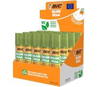 Bâtons de colle BIC 21 g, formule composée à 95 % d’ingrédients naturels en tube rotatif pour les travaux manuels - Boîte de 20