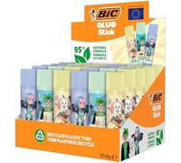 Bâtons de colle BIC 8 g, formule composée à 95 % d’ingrédients naturels en tube rotatif pour les travaux manuels - 3 motifs manga, boîte de 30