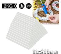 Bâtons de colle chaude NAIZY Bâtons de colle chaude 11x200mm, env. 2 kilos - Bâtons de rechange DIY Bâtons de colle pour pistolet à colle chaude (semi-transparent 11x200 mm,2KG)
