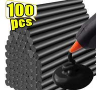 Bâtons de colle chaude noirs, outil de débosselage, adhésif thermofusible coloré EVA pour voiture, bricolage, artisanat d'art, réparations générales