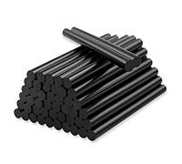Bâtons de colle thermofusible noirs, bâtons de pistolet à colle chaude pour artisanat fait main bricolage projet de bureau à domicile Art artisanat Fix et réparations 50 pièces, 7 mm x 10 cm