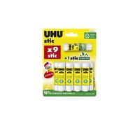 Bâtons de colle - UHU - Blanche - 8,5g - 9 tubes + 1 gratuit - Scolaire - Formule naturelle