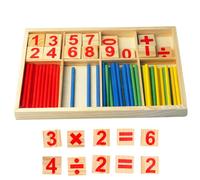 Bâtons De Comptage En Bois Pour L'Apprentissage Des Bébés, Jouets En Bois, Blocs De Construction D'Intelligence Mathématique, Bâton D'Apprentissage Précoce