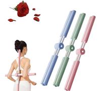 Bâtons de Correction de Posture de Yoga, Bâton de Pilates de Yoga de Musculation, Bâtons de Correction de Bosse, Posture Corrector, Yoga Sticks Stretching Tool (Green)