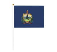 Bâtons de drapeau de l'État du Vermont Mini à main avec bâtons pour fête nationale, défilé et décorations de fête sportive